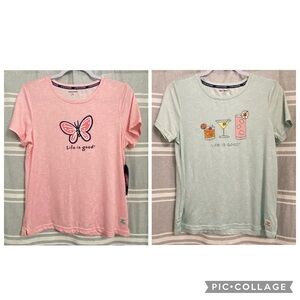 LIFE IS GOOD / Set of 2 Sleep T-shirts Size S